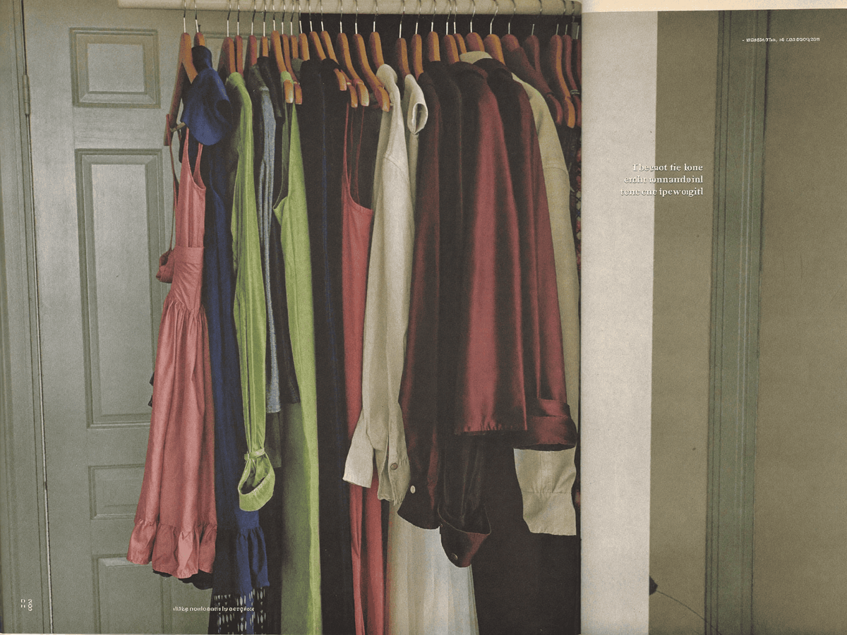 Placard de robes inutilisées rangées