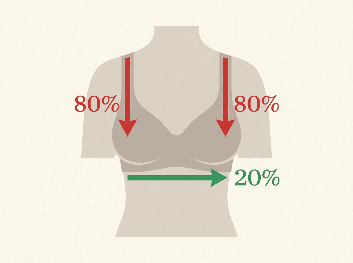 Infographie répartition du poids de la poitrine